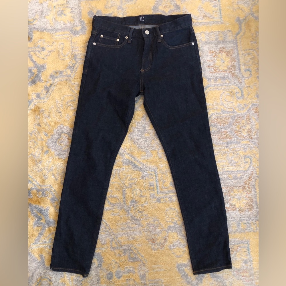 Gap Denim Dark Wash Men’s Straight Leg Jeans Pants EUC